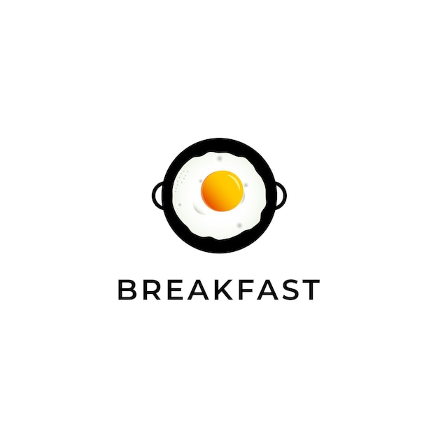 Fried egg vector logo breakfast logo design