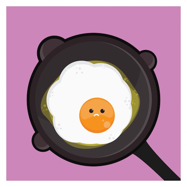 Vector fried egg