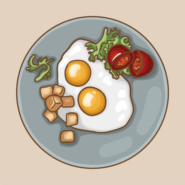 Vector fried eggs types of egg breakfasts