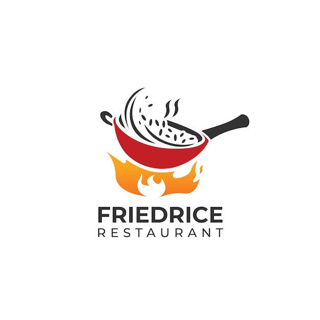 Fried rice logo simple modern design