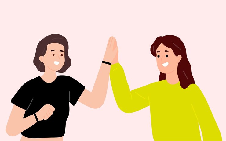 Vector 友達のハグ ハッピーラブ 関係 ベクトルとイラストレーターセット