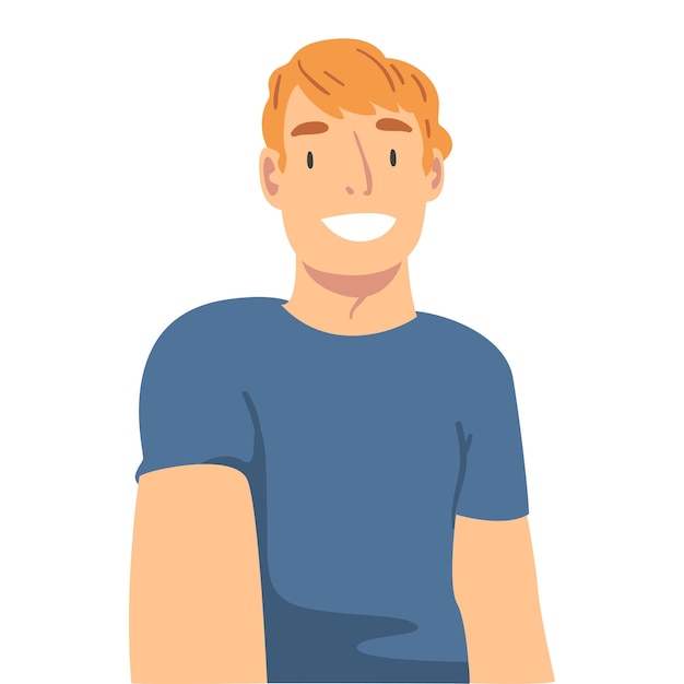 friendly guy looking at camera from above vector illustration
