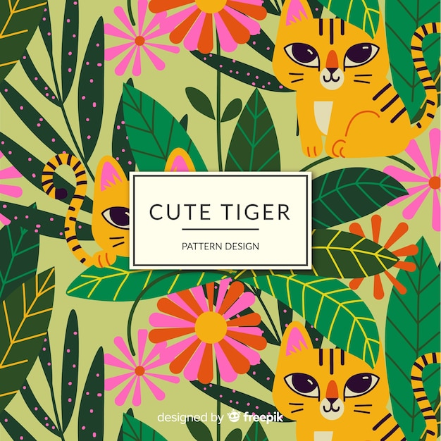 Friendly tiger pattern