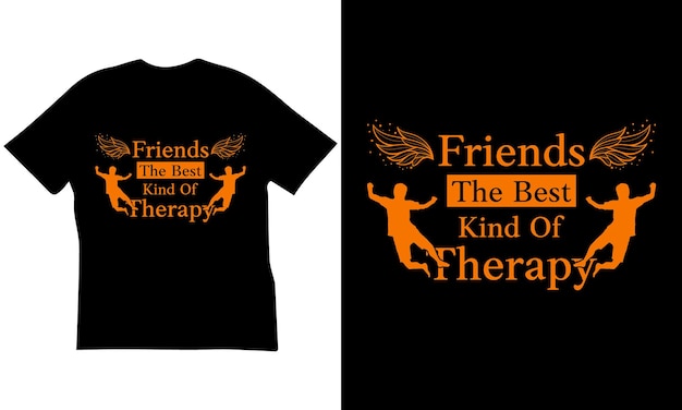 친구들 최고의 치료 티셔츠 디자인