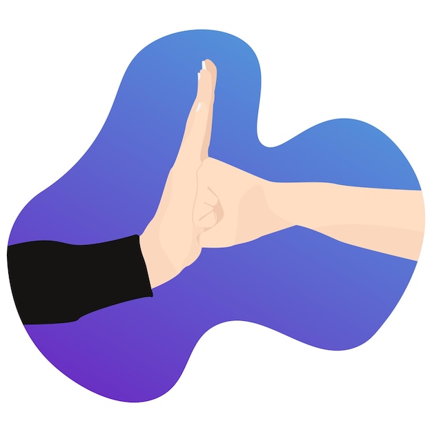 Vector friends elbow touch side view boy fist bump salute power five, fist bump or brofist