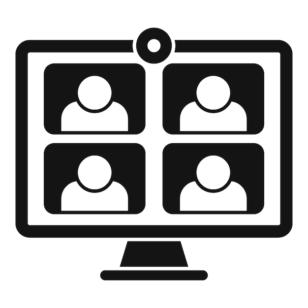 Friends video call icon Simple illustration of Friends video call vector icon for web design isolated on white background