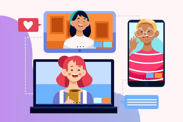 Vector friends video calling