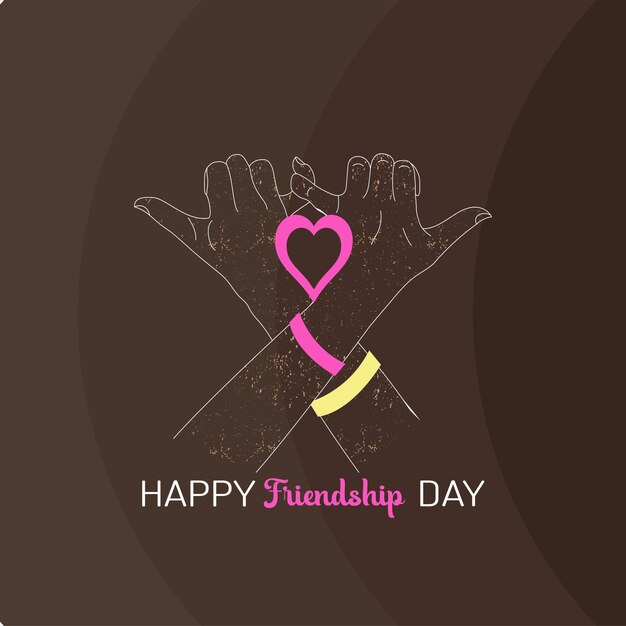 Friendship day background with hand supporting