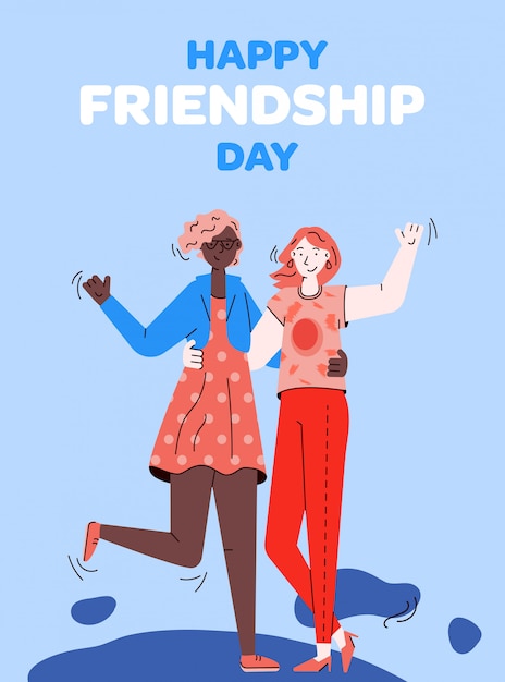 Вектор День дружбы с лучшими друзьями