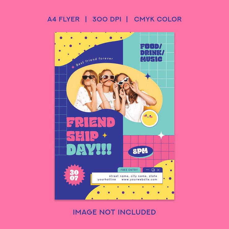 Vector friendship day flyer