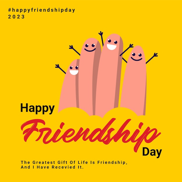 Friendship day poster template design