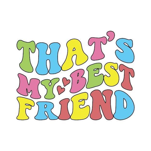 Friendship Day Retro SVG Designgreeting clipart bestfriend friendship day happy friendship day