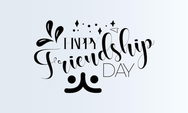 Friendship day Script calligraphy vector design for banner poster card and background