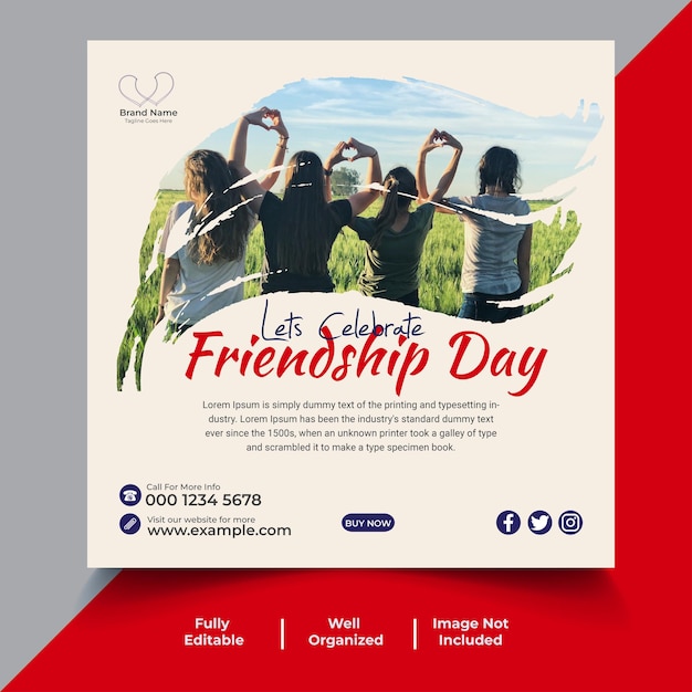 Friendship day social media banner