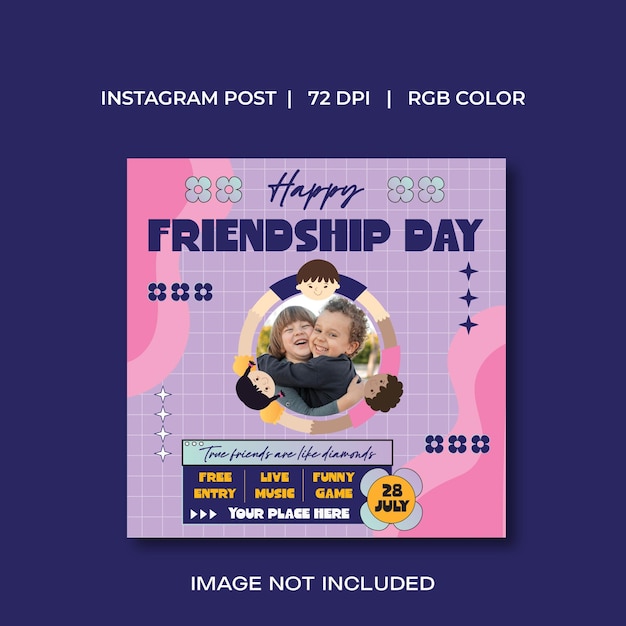 Vector friendship day socials media