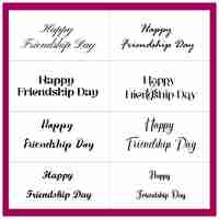 Vector friendship day text styles sprinkle warmth in your designs ideal for greetings tributes prints