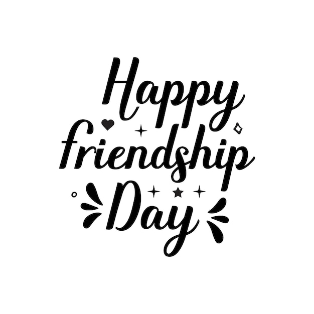 La tipografia del giorno dell'amicizia cita illustrazioni vettoriali con testo ed elementi per tazze di tshirt