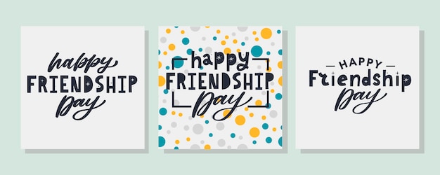Vettore illustrazione vettoriale del giorno dell'amicizia con testo ed elementi per celebrare il giorno dell'amicizia 2022