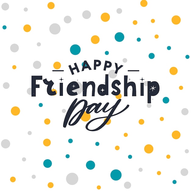 Friendship day vector illustration with text and elements for celebrating friendship day 2022