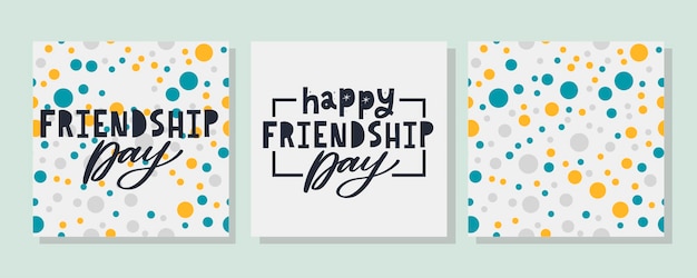 Vector friendship day vector illustration with text and elements for celebrating friendship day