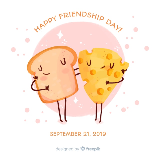 Vector friendship day watercolor style background