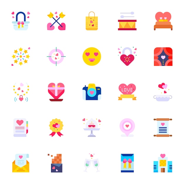 Friendship Icons bundle Vector illustration