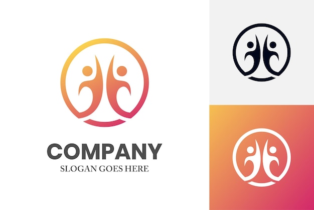 Friendship logo People community human together family vector symbol unity logo icon design