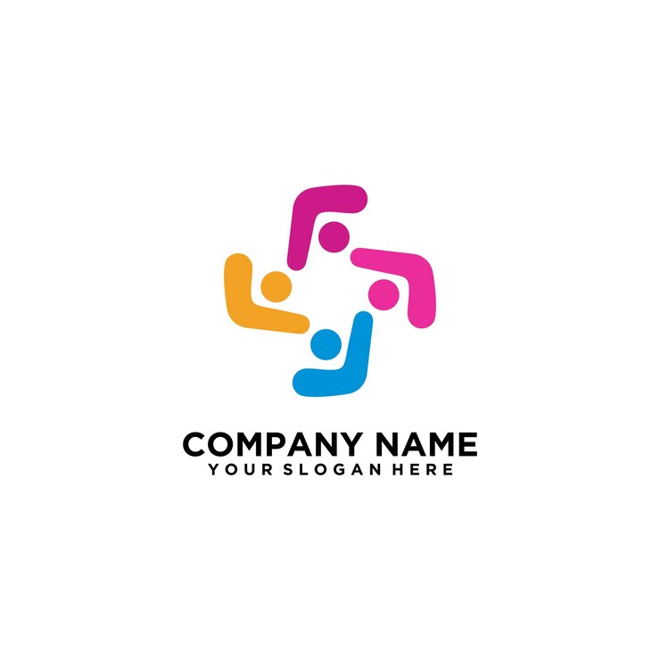 Friendship unity people care logo creative people logo teamwork connectivity logo template