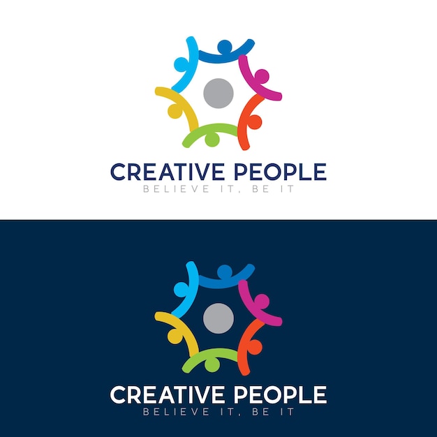 Friendship unity people care logo creative people logo teamwork connectivity premium logo