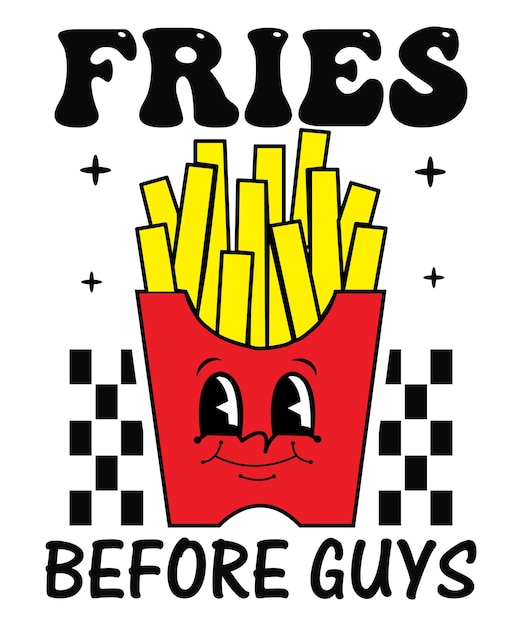 Vector fries before guys