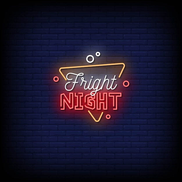 Fright Night Neon Signs Style Text