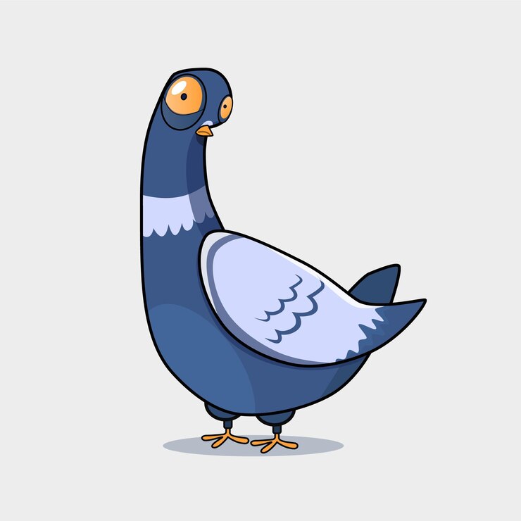 frightened pigeon