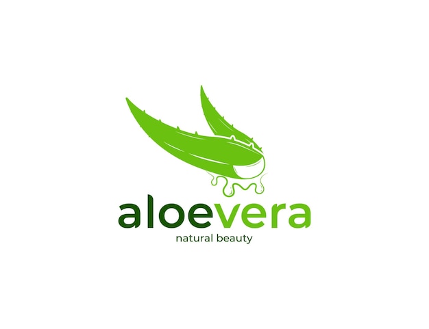 Fris groen aloë vera logo-ontwerp