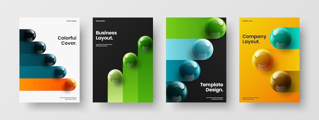 Frisse bedrijfsidentiteit A4 vector ontwerp lay-out samenstelling