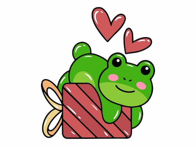 Vector frog animal cartoon