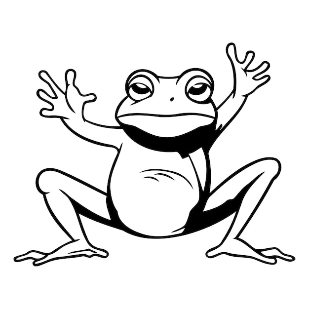 Frog cartoon character Vector illustration isolated on a white background