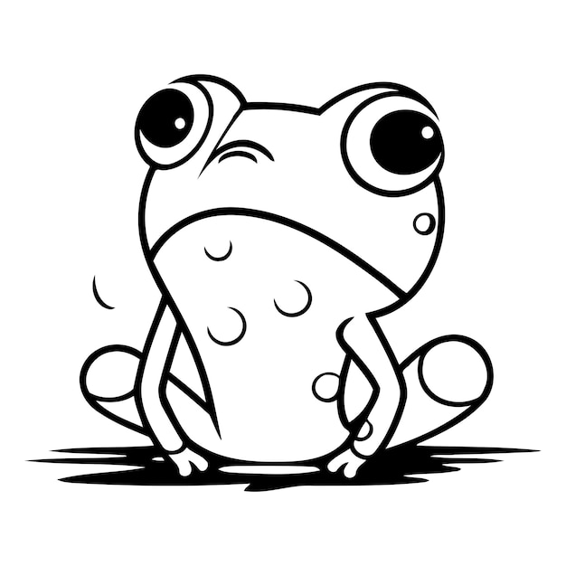 Vector frog cartoon character vector illustration isolated on a white background