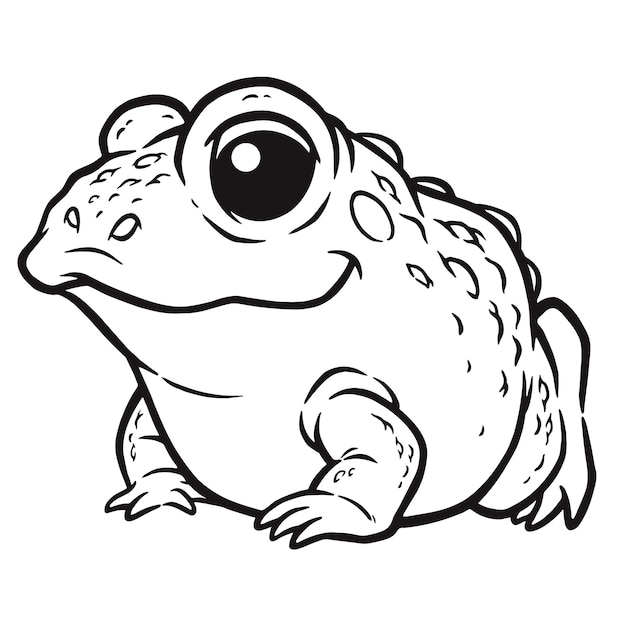 벡터 개구리 만화 - 아이들을 위한 색칠하기 책