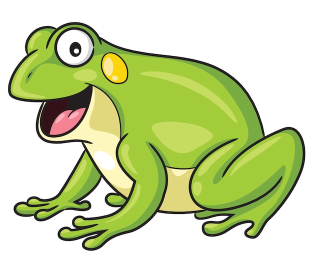 Frog cartoon style