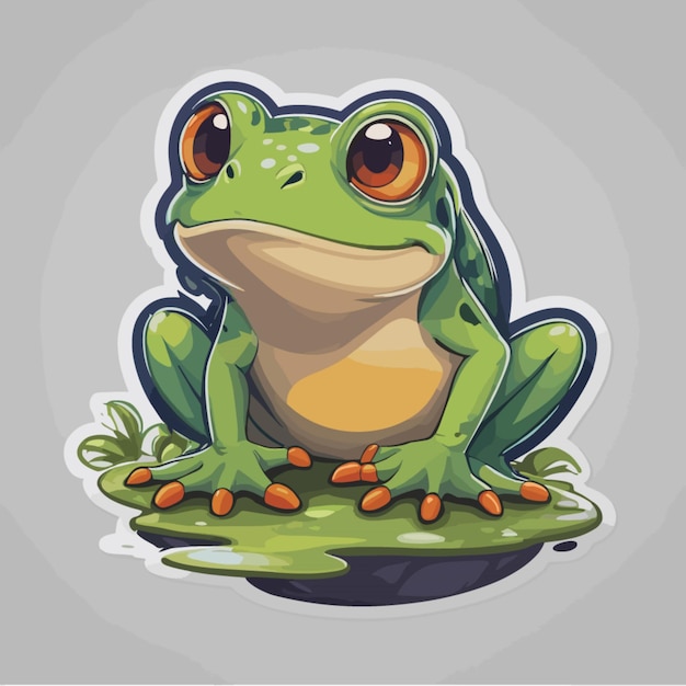 Vector frog cartoon vector