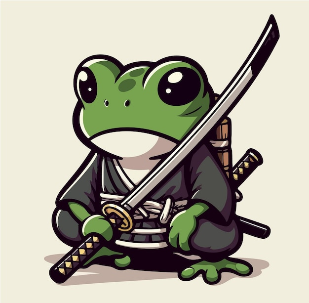 Vector frog cartoon