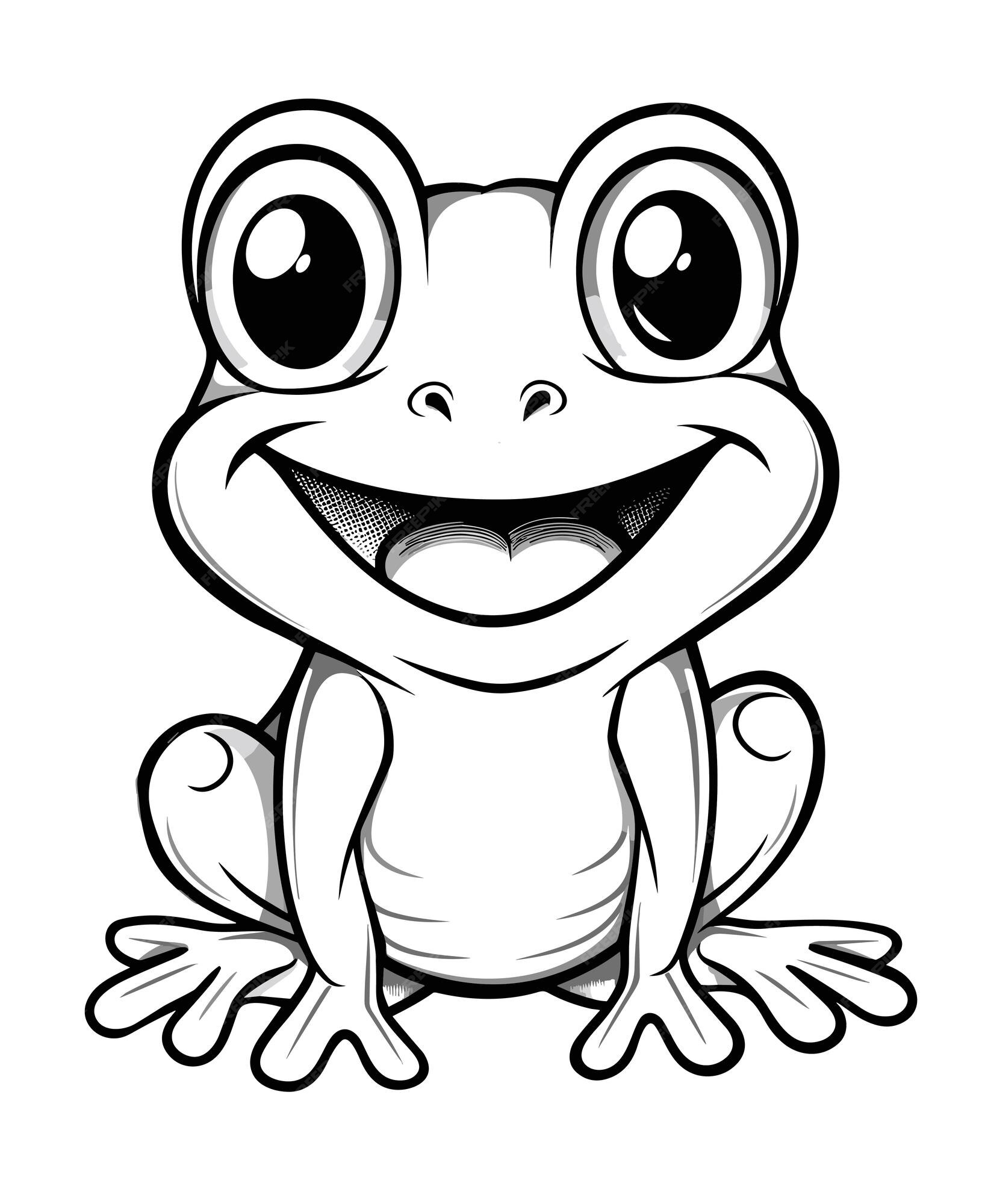 Premium Vector | Frog for coloring bookLine art design for kids