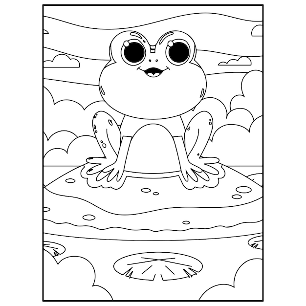 Frog Coloring Pages For Kids