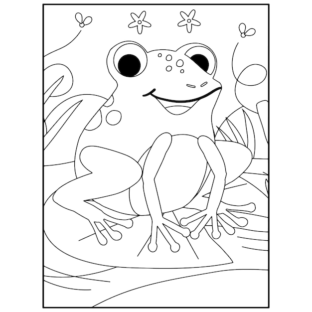 Frog Coloring Pages For Kids