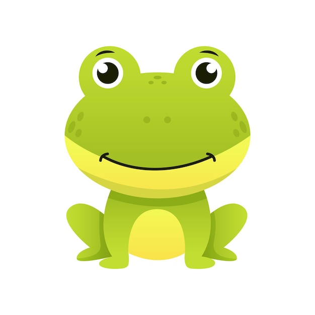 Frog Cute isolated cartoon vector