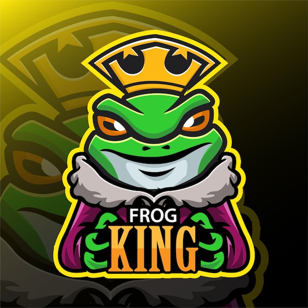 frog esport mascot logo design ilustration vector