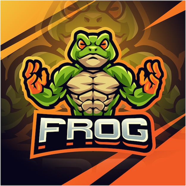 Frog fighter esport logo design