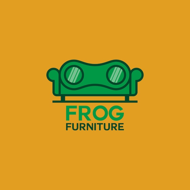 Frog furniture logo design symbol