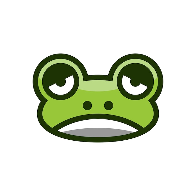 Vector frog head logo