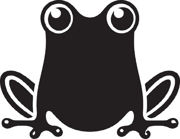 Frog on a lily pad icon design vector graphic